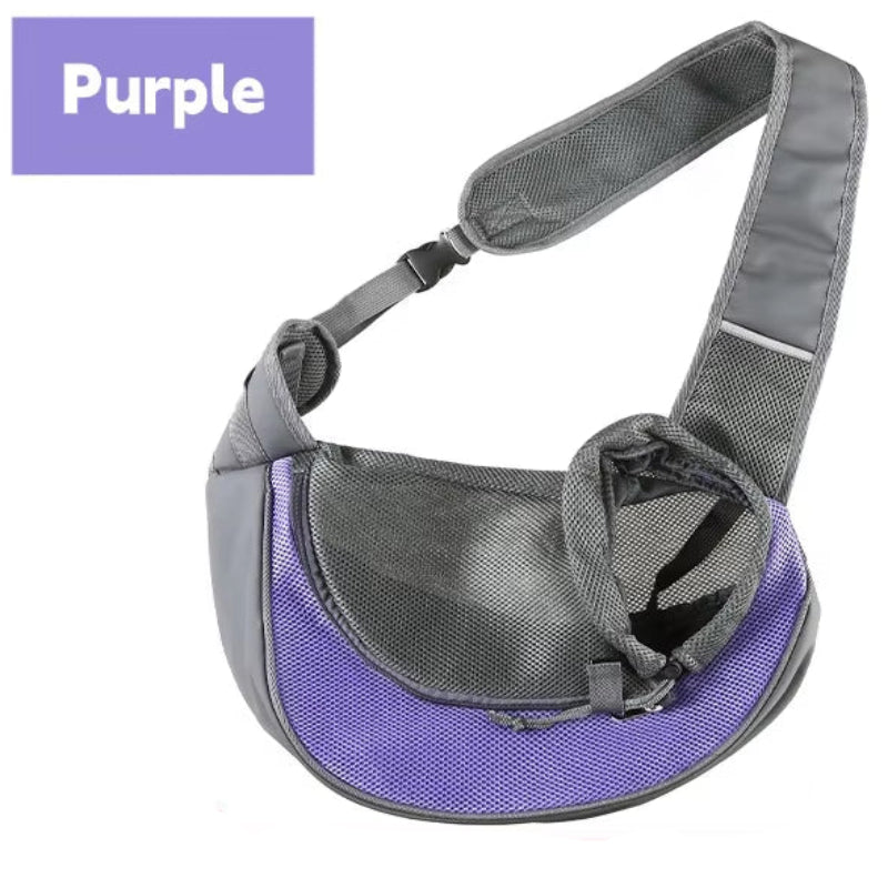 1Pc Dog Out Backpack,Dog Sling Carrier Breathable Mesh Travel Crossbody Bag for Puppy Cat Hiking Camping
