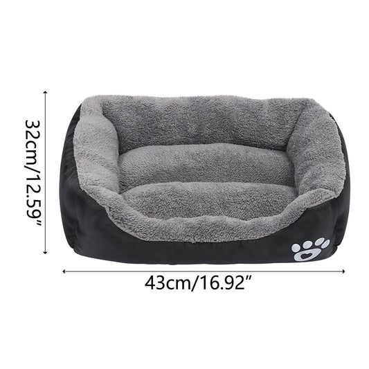 Rectangular Dog Cat Beds Mattress Washable Pads Room, Soft Winter Warm Plush Sleeping Pet Fleece Bed Mat for Small Doggy Kitten, Anti-Slip Waterproof Bottom