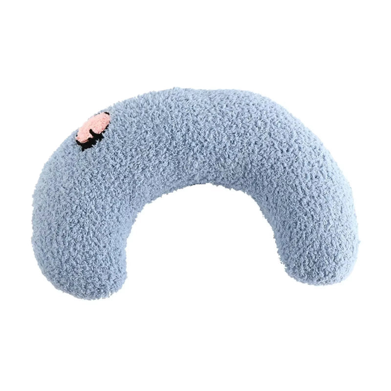 Small Pillow for Pet Cats Dogs Sleeping Mat Neck Guard U-Shaped Pillow Soft and Thick Bite Resistant Winter Warm Comfort Pillow