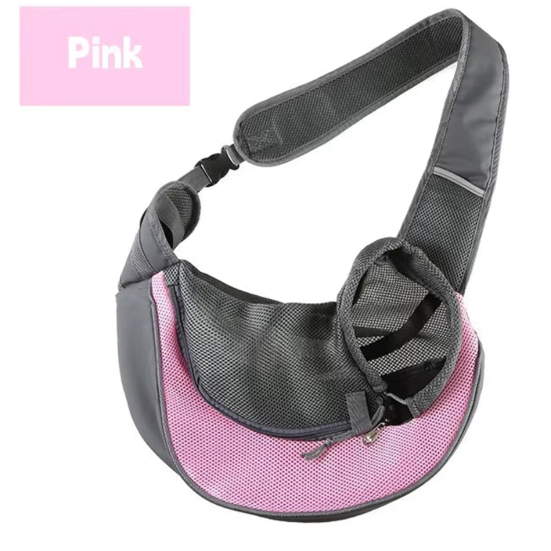 1Pc Dog Out Backpack,Dog Sling Carrier Breathable Mesh Travel Crossbody Bag for Puppy Cat Hiking Camping