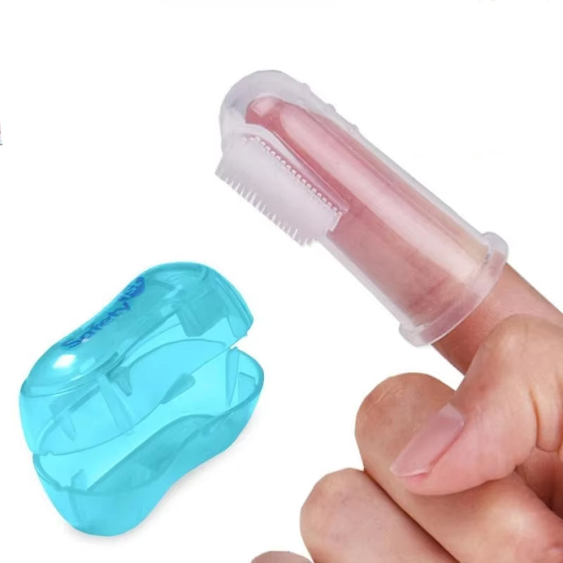 Super Soft Pet Finger Toothbrush Teddy Dog Brush Bad Breath Tartar Teeth Care Tool Dog Cat Cleaning Silicagel Pet Supplies