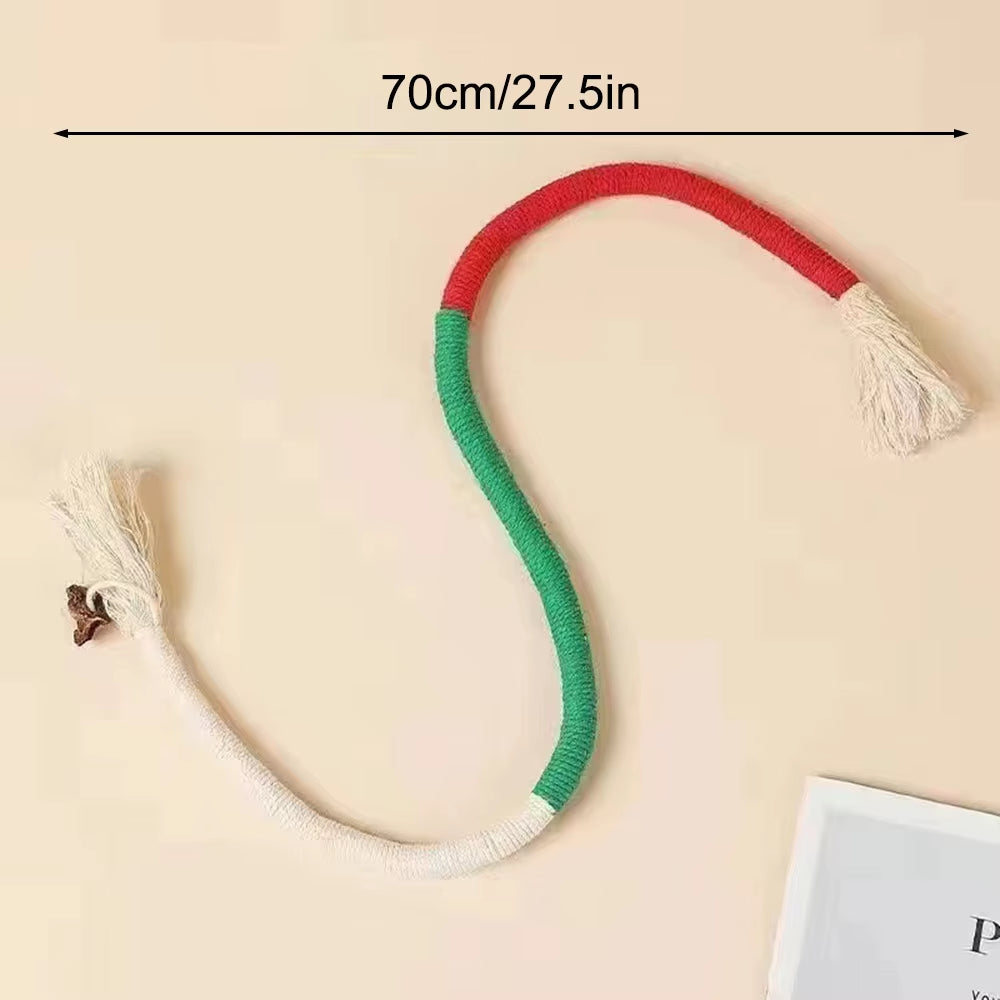 Cat Toys Chew Rope Safe Teeth Cleaning Toy for Indoor Kittens, Interactive Cat Nip Kitty Toys for All Breeds
