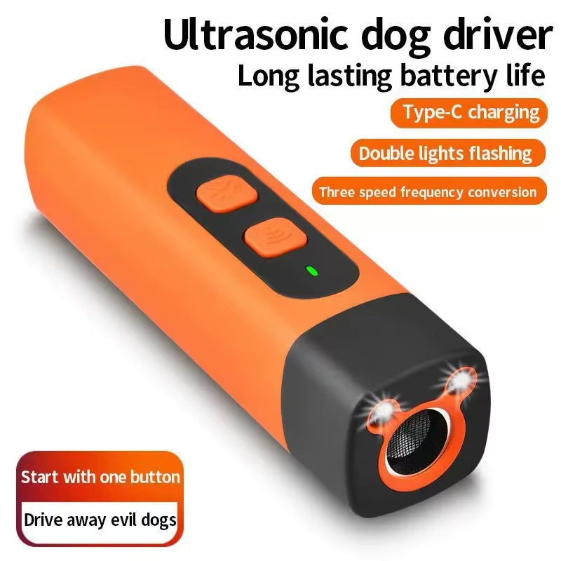 Rechargeable Ultrasonic Dog Barking Deterrent Trainer Stop Barking Control Device for Pet Behavior Correction Training Tool