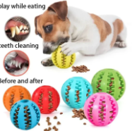 Dog treat dispensing chew ball toy