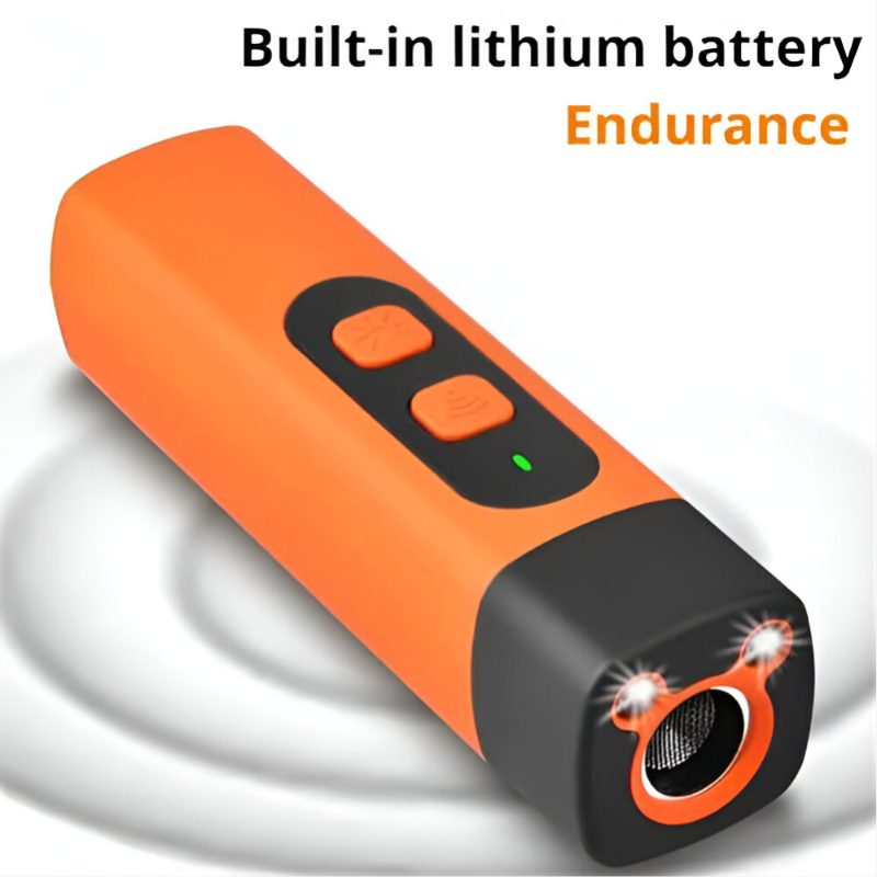 Ultrasonic Dog Repeller & Training Device | Portable Anti-Bark Trainer with LED Strobe Light